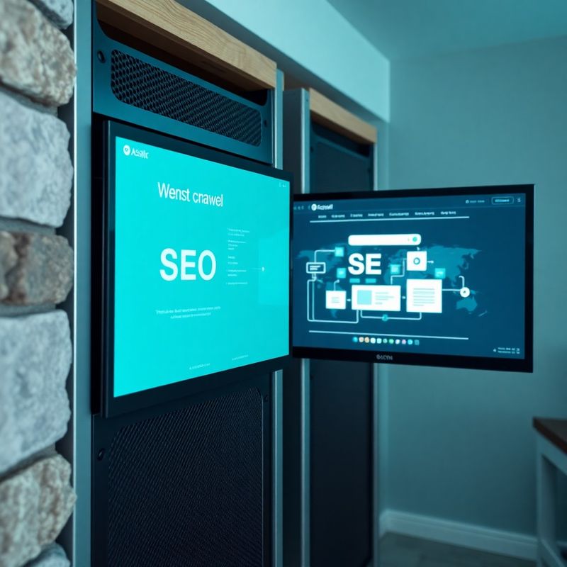 Diagram tehničnega SEO pregleda in strežniške infrastrukture